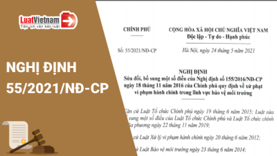 Nghị định 55/2021 thay thế Nghị định 155/2016 